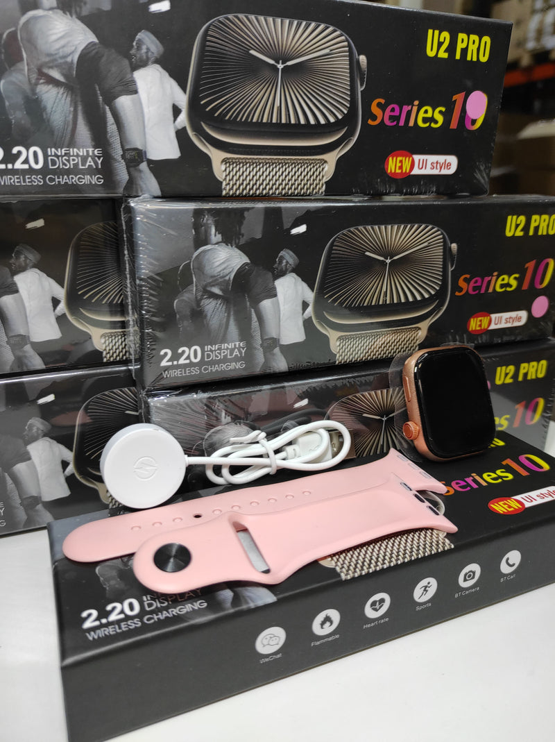 Smartwatch serie 10 con pantalla 2.2 pulgadas rosa